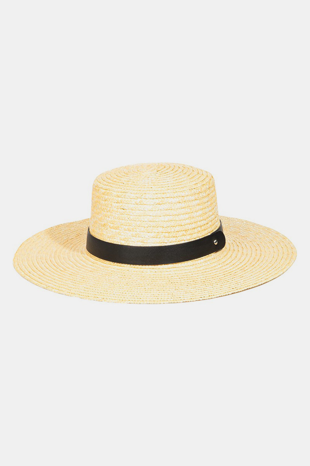 Fame Flat Brim Straw Weave Hat