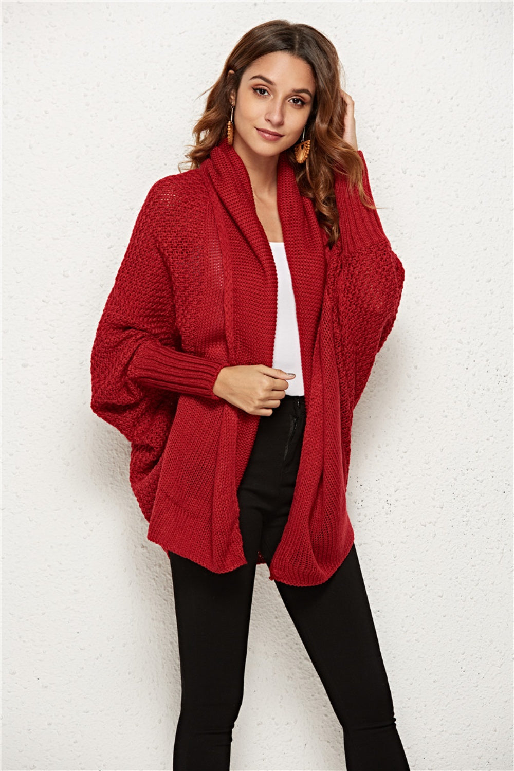 Angel Wings Open Front Batwing Sleeve Cardigan