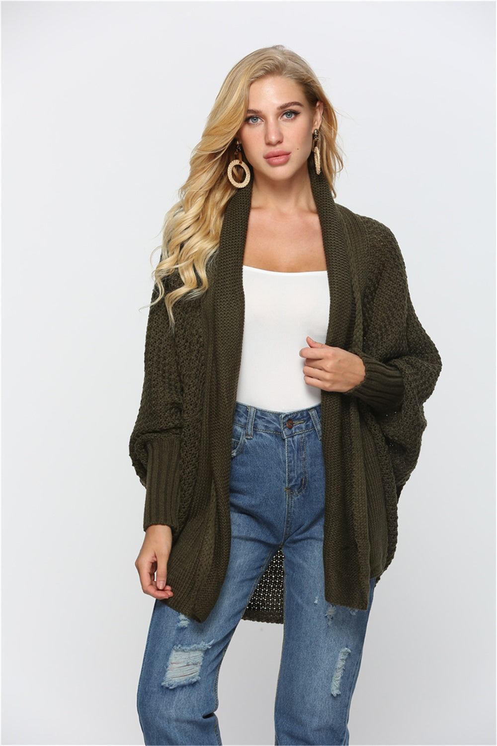 Angel Wings Open Front Batwing Sleeve Cardigan